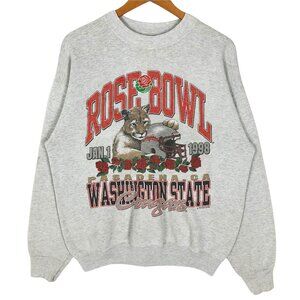 Vintage 90s University Of Washington State Cougars 1998 Rose Bowl Football Shirt